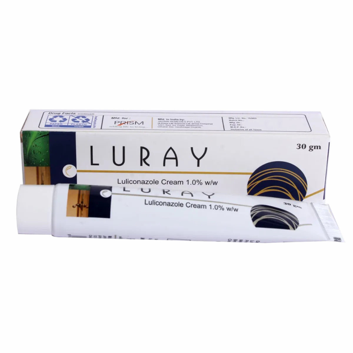 Luray Lukay Luliconazole Cream packaging on a white background