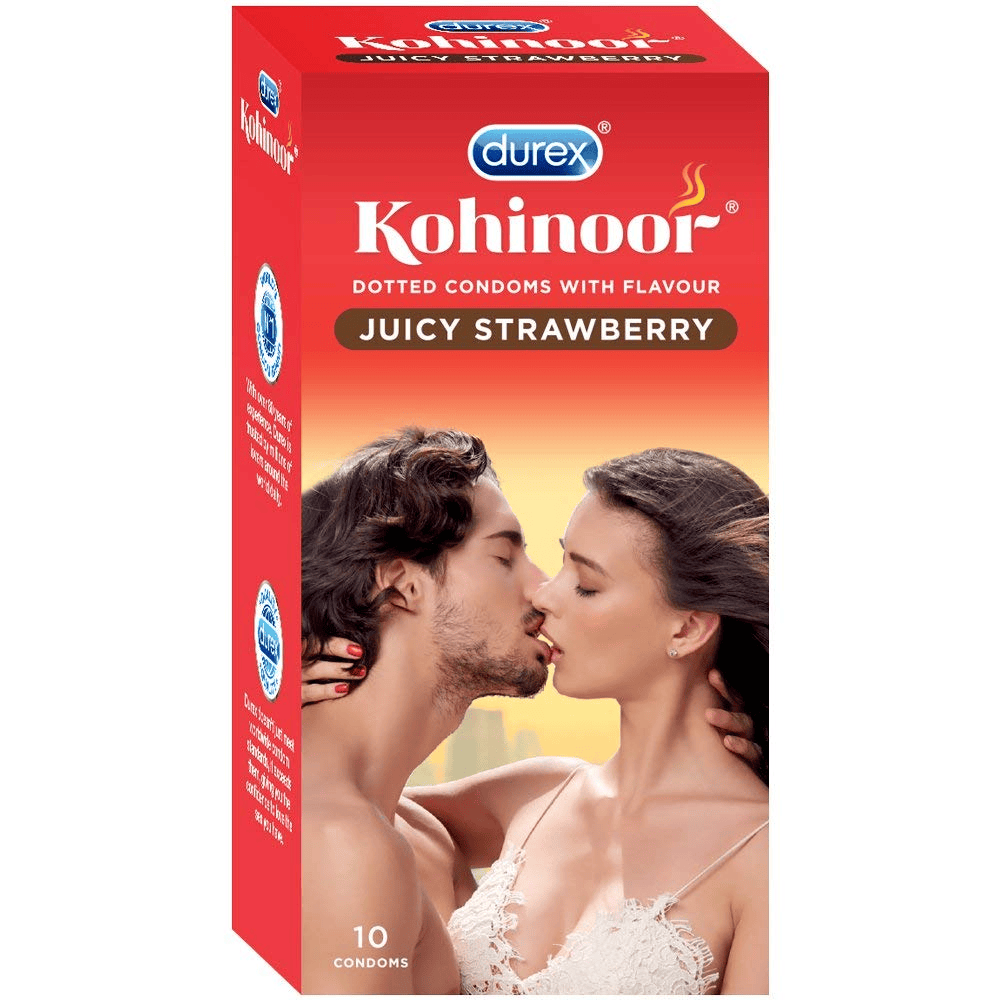 Durex Kohinoor Juicy Strawberry Condom – iMediCart E Pharmacy, image size:1000x1000