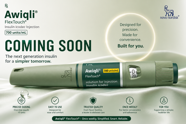 Worlds 1st Once Weekly Insulin Shots,Painful days Reduced from 365 to 52 Days : Awiqli (insulin icodec) FlexTouch