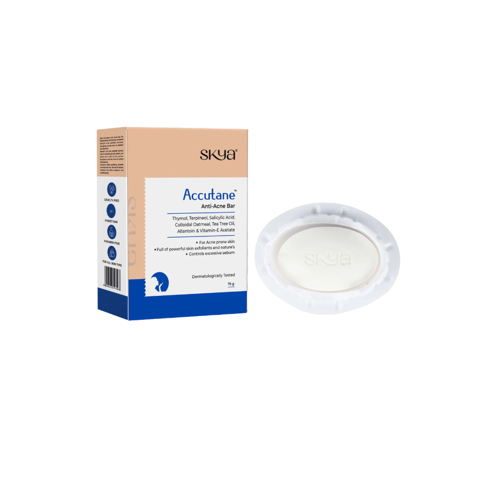 Accutane anti-acne bar packaging with a white background