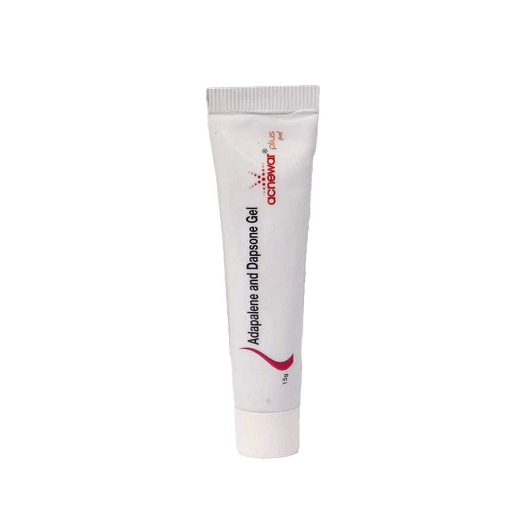 Tube of Adcive Plus Adapalene and Dapsone Gel on a white background