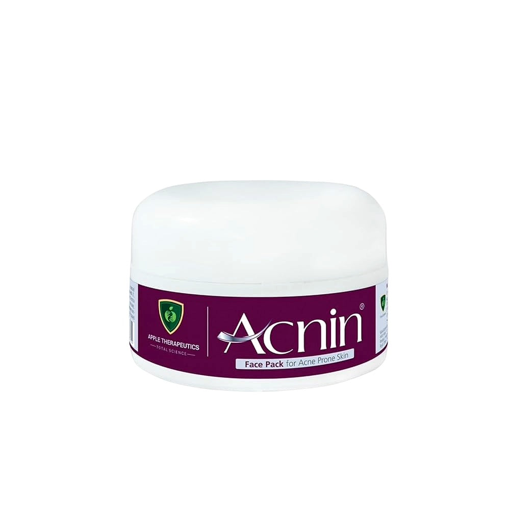 Acnin face pack jar on a white background