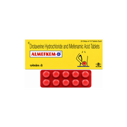 Almefkem-D Tablet 80mg250mg containing Drotaverine Hydrochloride and Mefenamic Acid – 10 Tablets  Alkem Laboratories