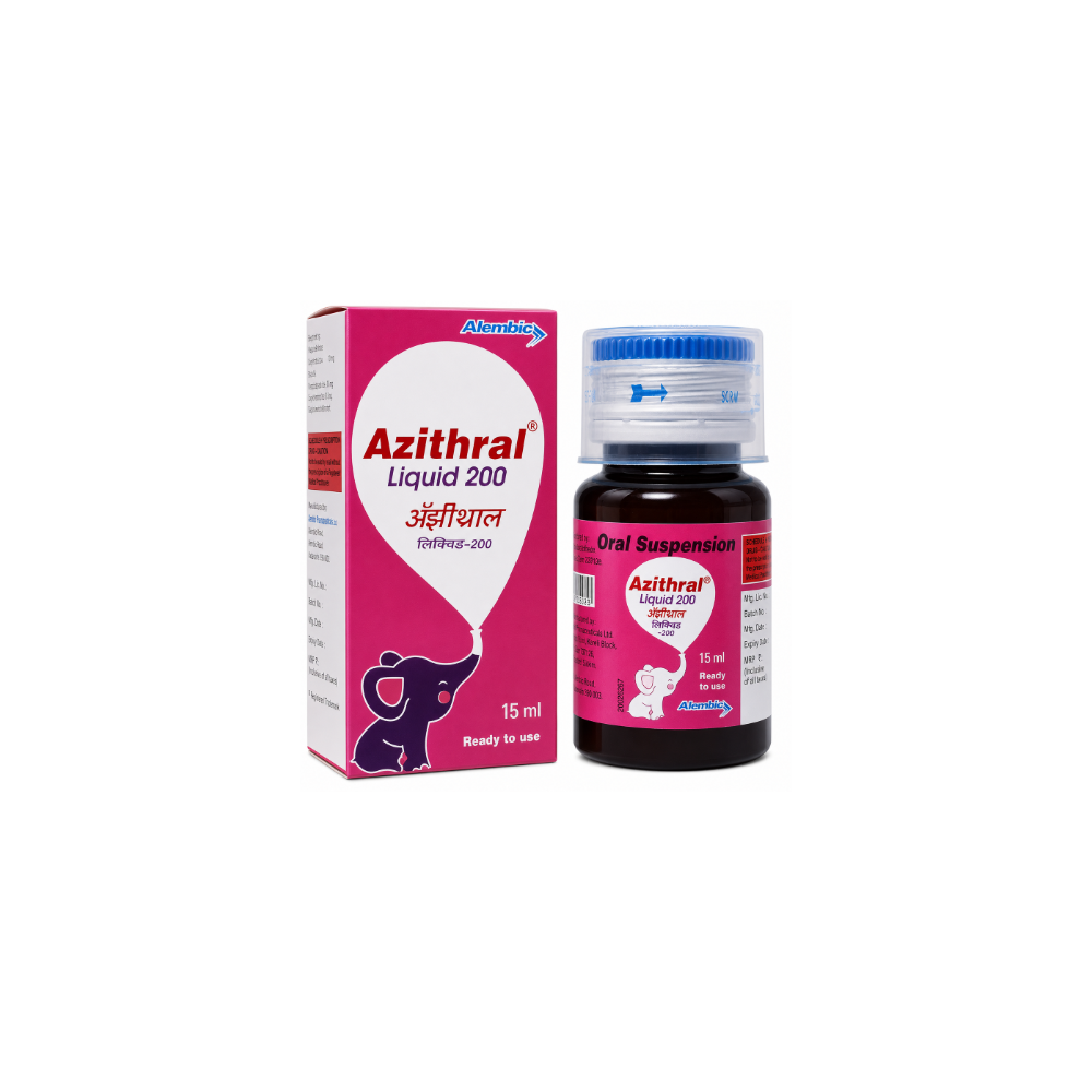 Azithral 200 Liquid fornt  