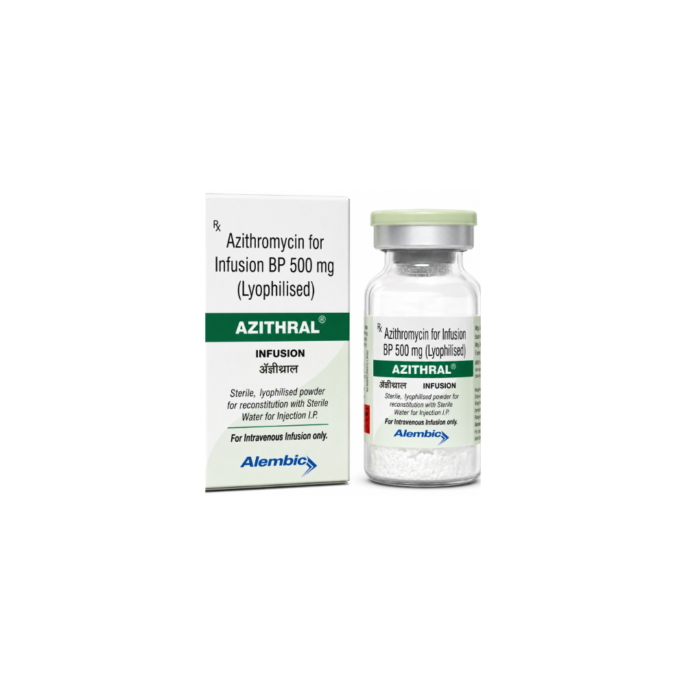 Azithral 500mg Injection fornt