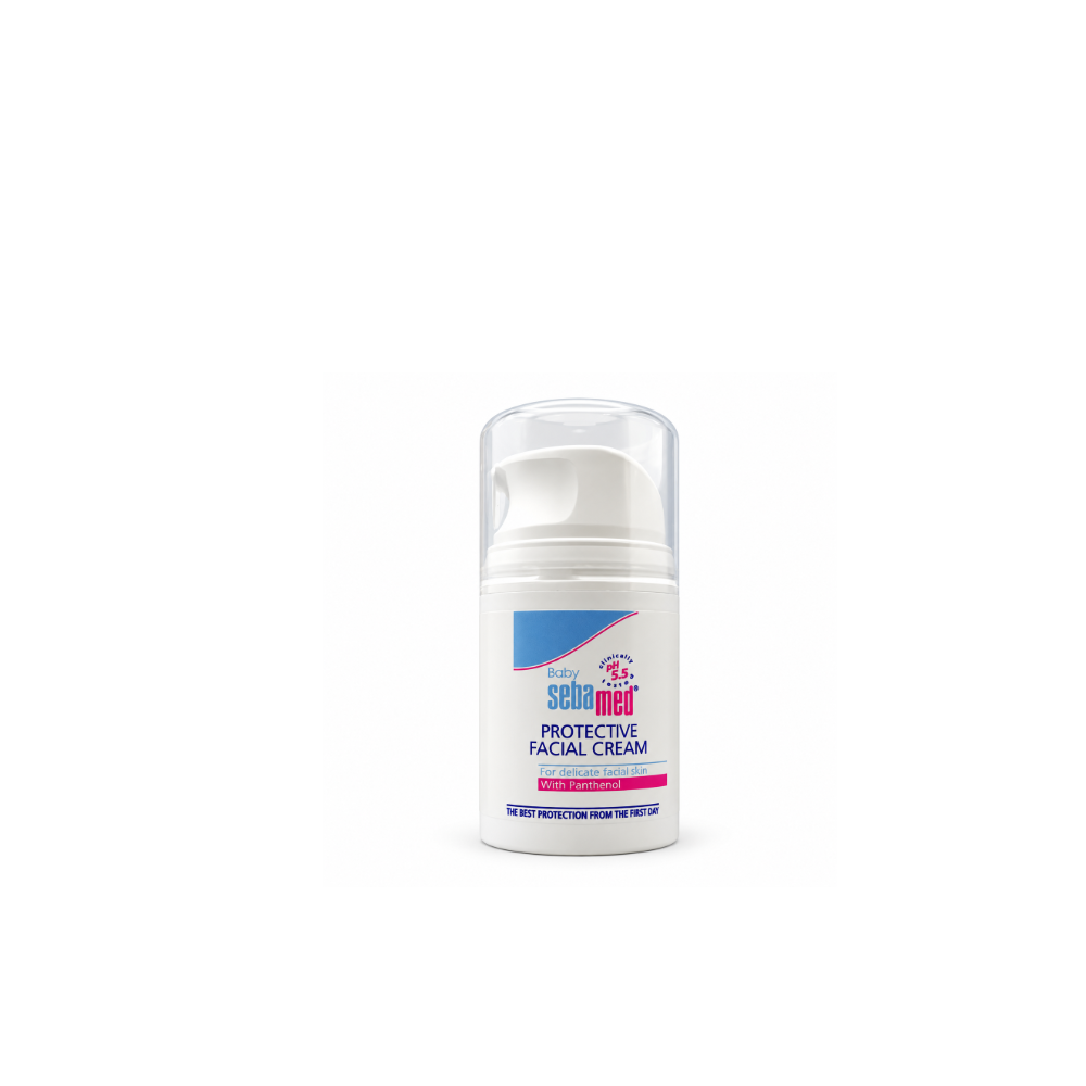 Baby Sebamed Protective Facial Cream 50ml bottle with Panthenol for delicate baby facial skin