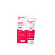 Biomoist Max Moisturising Cream 100g by Biospira with natural butter and Vitamin E, showing the product carton and tube against a white background.