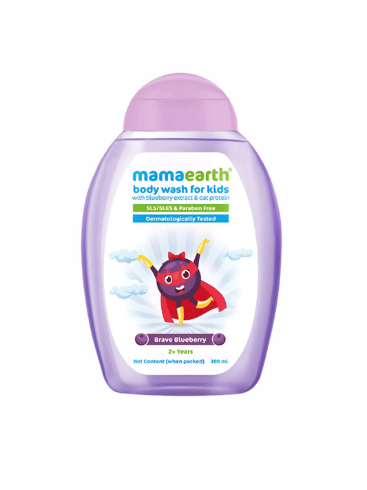 Mamaearth Body Wash for Kids with Blueberry Extract & Oat Protein