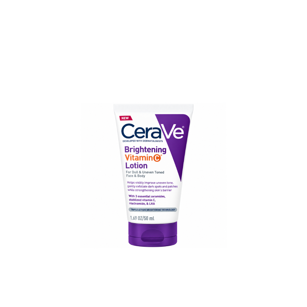 CeraVe Brightening Vitamin C Lotion 50ml front view with Vitamin C, niacinamide and ceramides