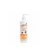 Ceragracé Moisturizing Lotion 200 ml white pump bottle with orange label, featuring penta-ceramides and hyaluronic acid.