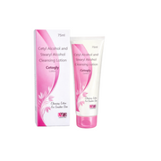 Cetogly cleansing lotion with packaging on a white background
