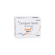 Cinod 5 Tablet MARKETED BY: Ajanta Pharma Ltd PACK OF: 20 tablets in 1 strip SALT NAME: Cilnidipine (5mg) Prescription Required: Yes USES: Treatment of Hypertension (high blood pressure), Prevention of Angina (heart-related chest pain), Prevention of Heart attack, Prevention of Stroke ALTERNATE BRAND:-Cilday 5 Tablet, Cilory 5 Tablet, Neual 5 Tablet, Cilidin 5mg Tablet, Loclan 5mg Tablet, Manufacturer/Marketer Address: Ajanta House, Charkop, Kandivli West, Mumbai 400 067, India, Country of Origin: India