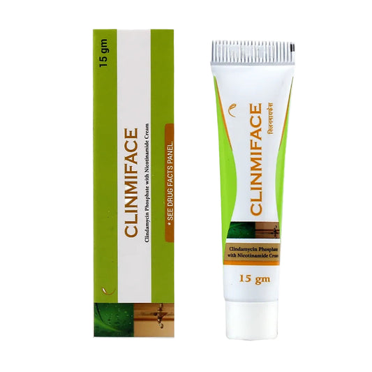 Cliniface cream tube and packaging on a white background