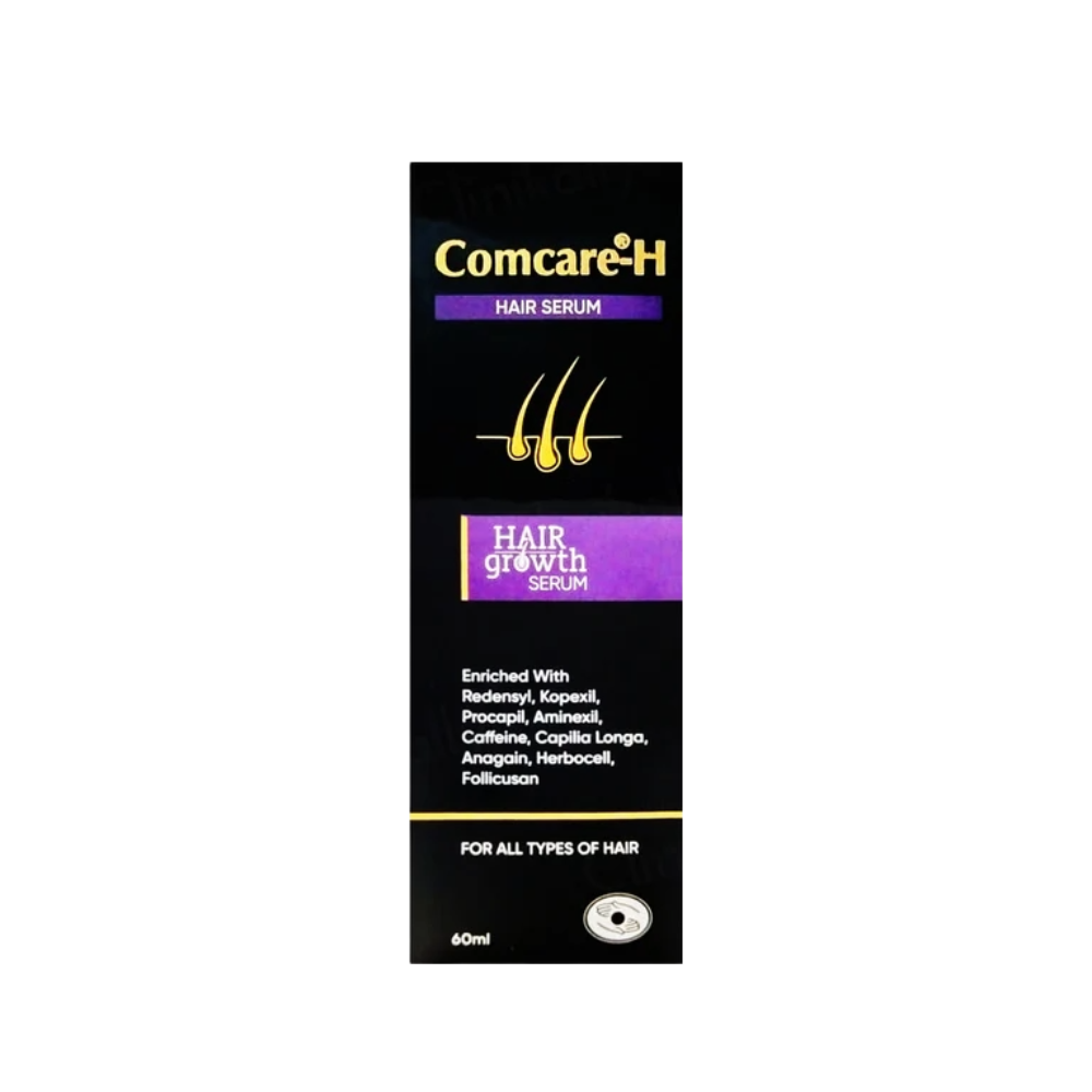 Comcare-H hair serum packaging on a white background