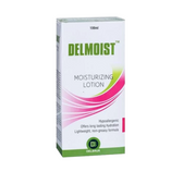 Delmoist moisturizing lotion packaging on a white background