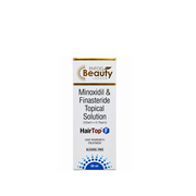 ntod Beauty HairTop-F Minoxidil 5% and Finasteride 0.1% alcohol-free topical hair regrowth solution, 60 ml pack.