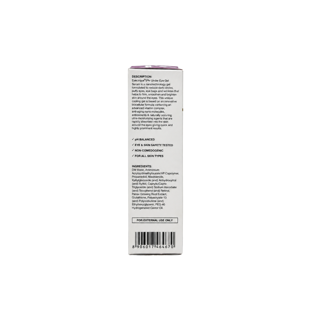Eyecirque Pro Under Eye Gel Serum Description & Ingredients