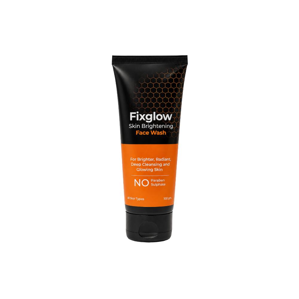 Fixglow Skin Brightening Face Wash 100g tube front view