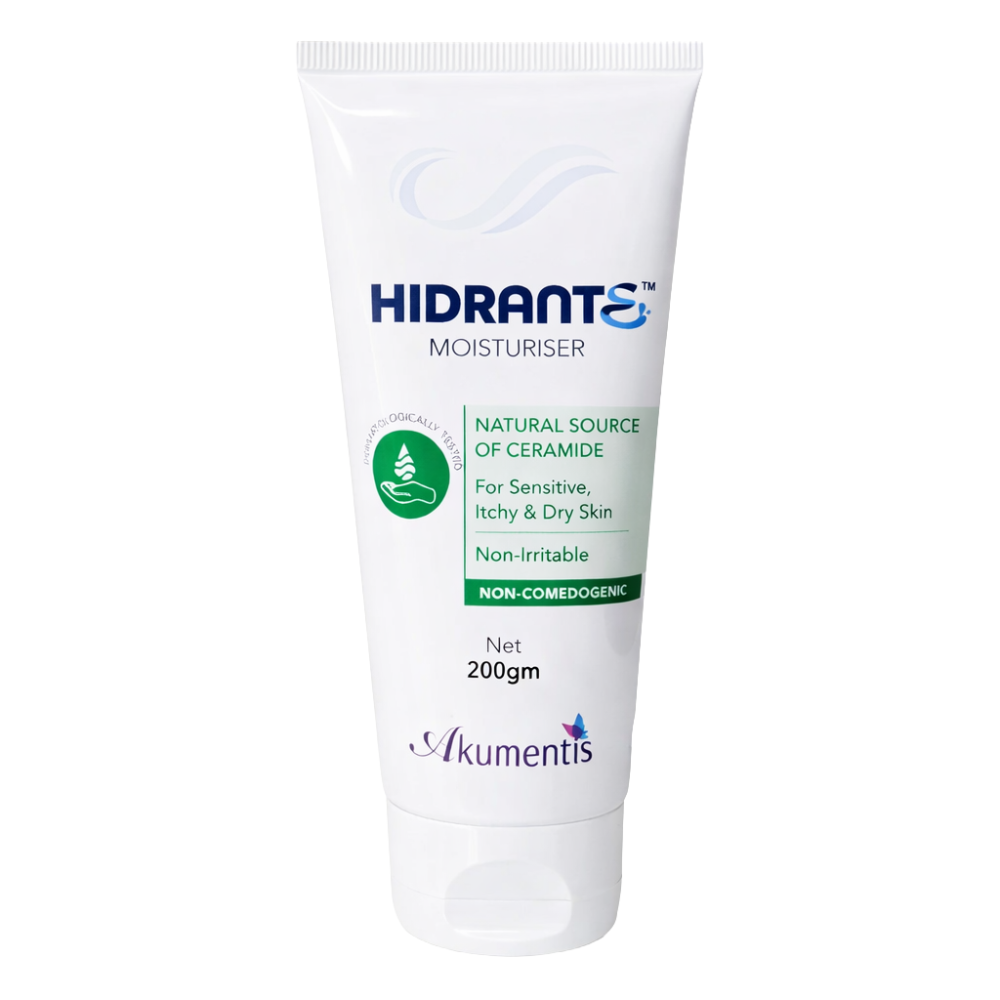 Hidrante moisturizer tube on a white background