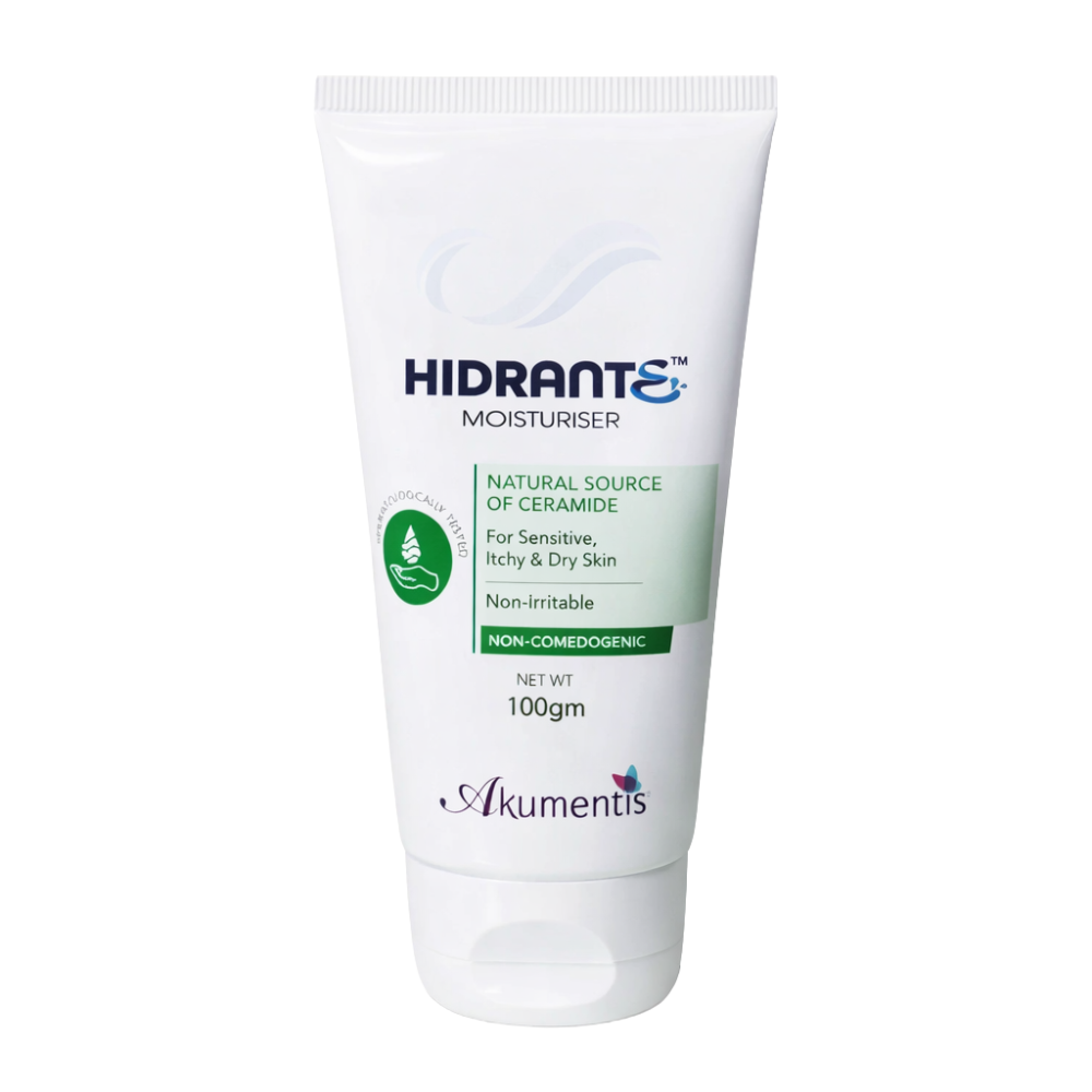 Hidrante moisturizer tube on a white background