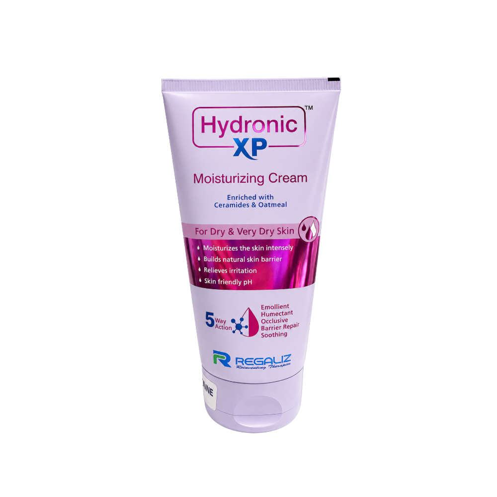 Hydronic XP Moisturizing Cream front view enriched with Ceramides and Oatmeal for dry and very dry skin by Regaliz.