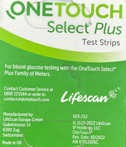 OneTouch Select Plus Glucometer Strip