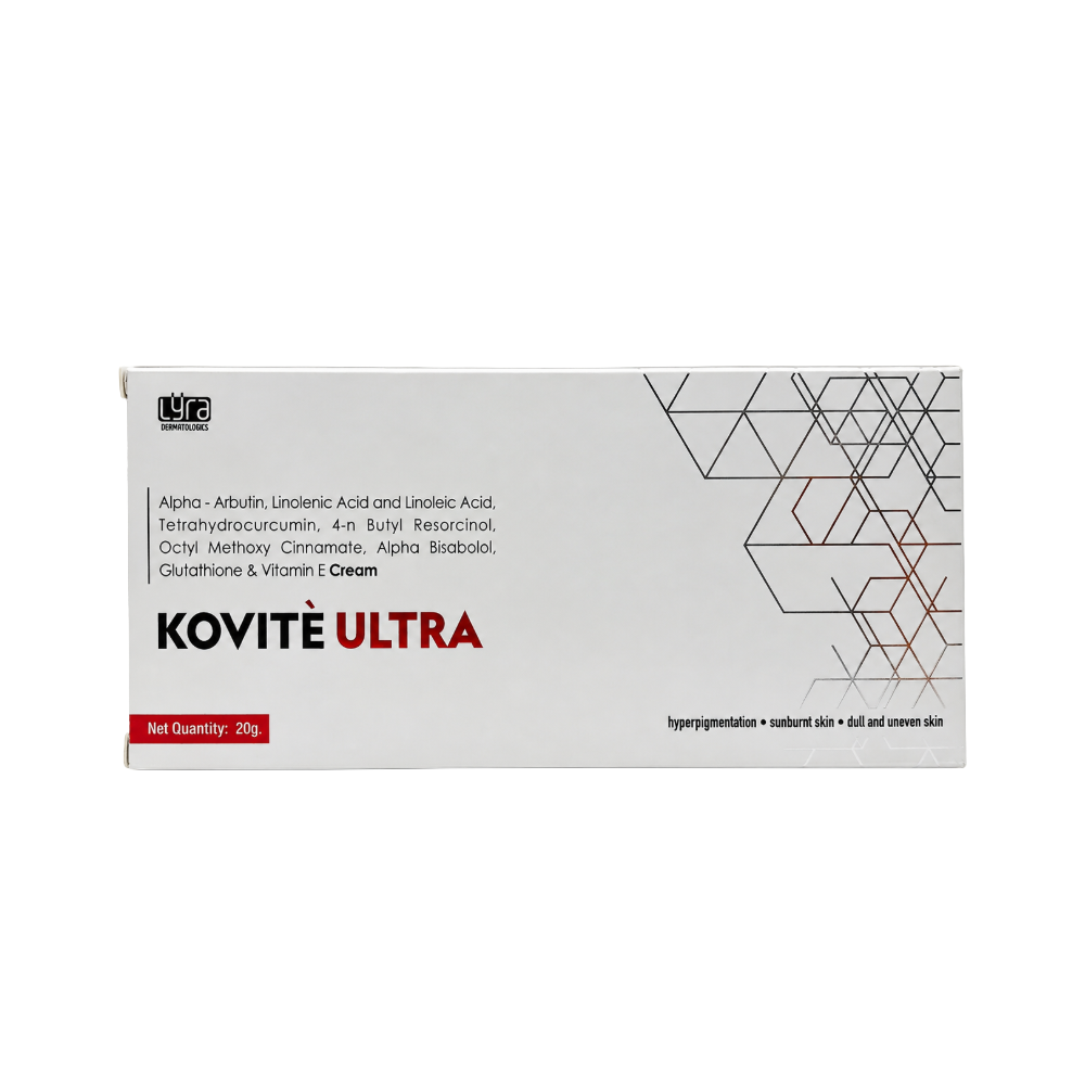 KOVITÉ ULTRA Cream 20g tube by Lyra Laboratories for hyperpigmentation and uneven skin tone