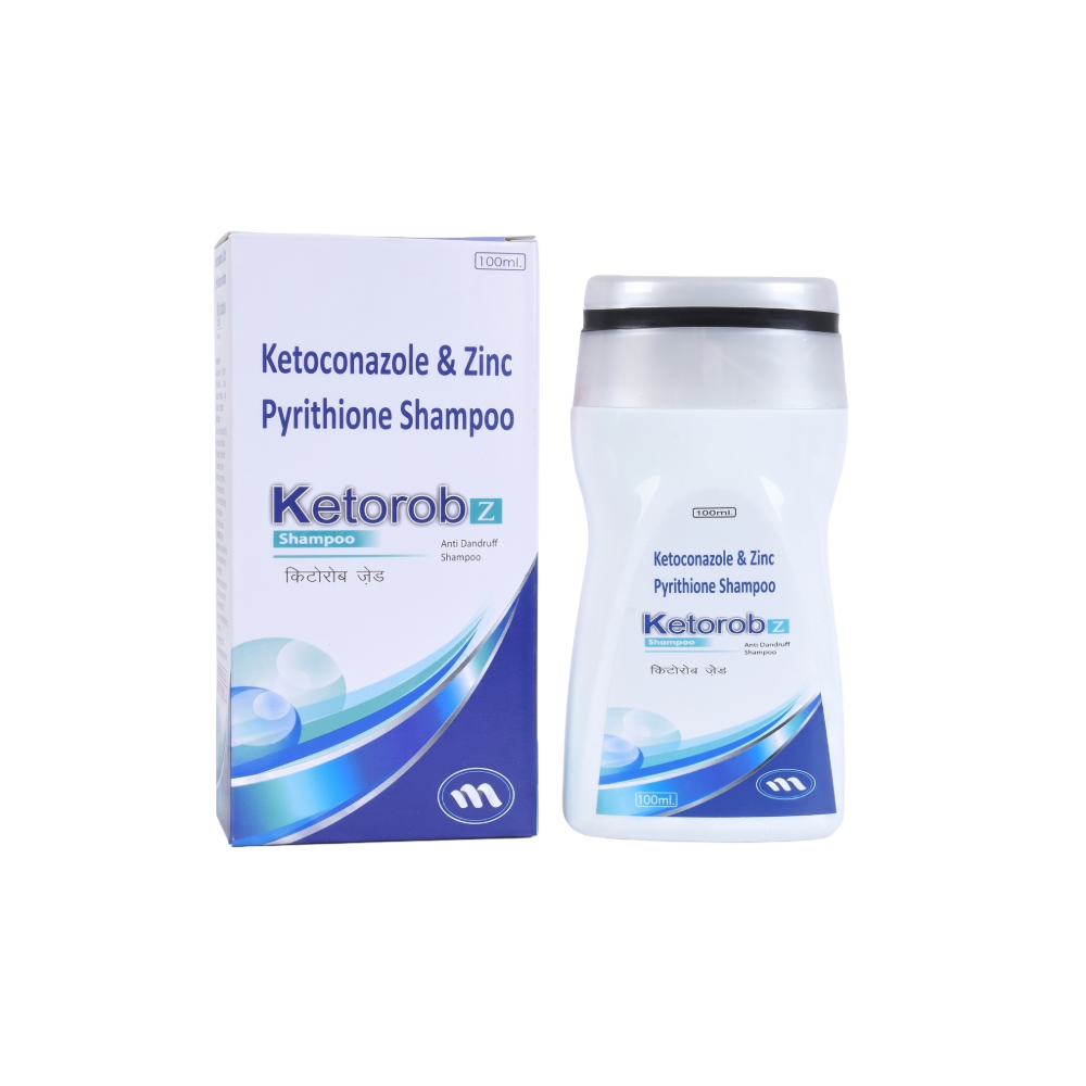 Ketorobz shampoo bottle and box on a white background