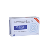 Ketoconazole Soap 2% packaging with Katarob branding on a white background