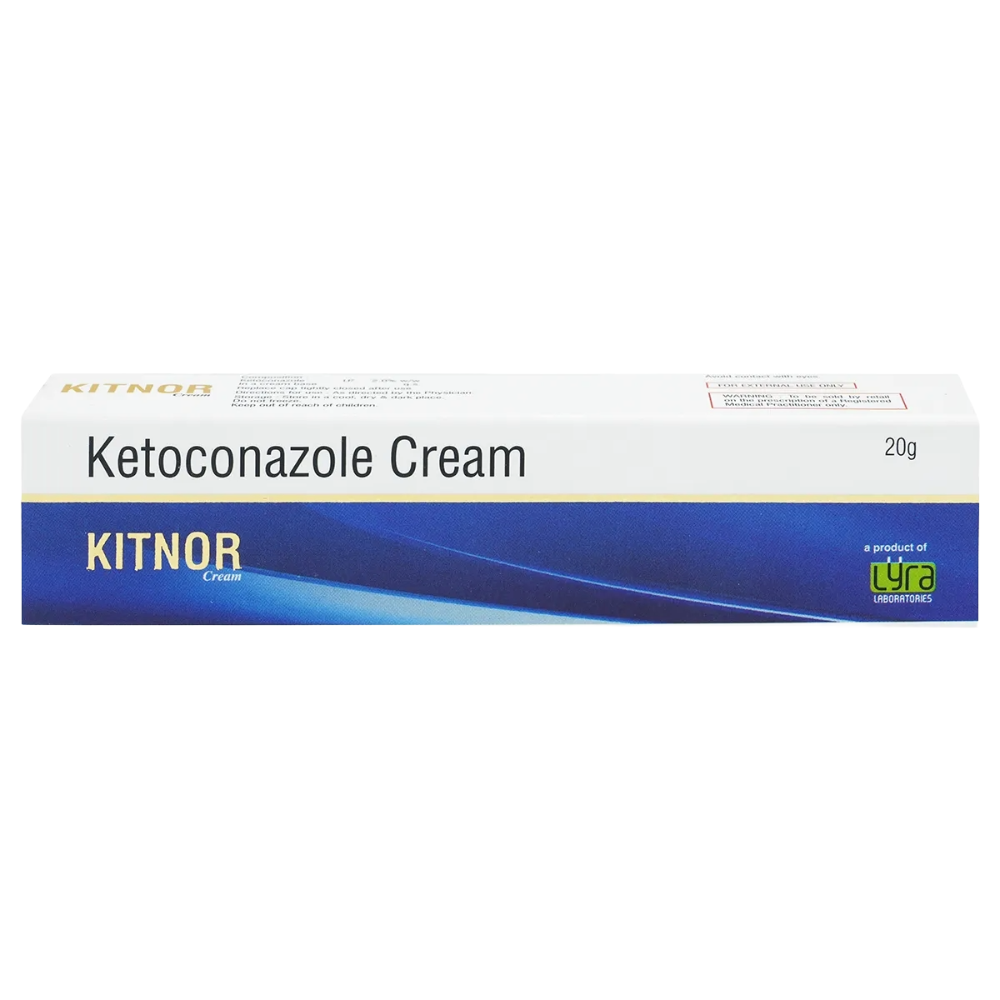 Kitnor Ketoconazole Cream packaging on a white background