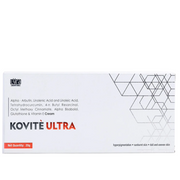 Kovite Ultra cream box with geometric design on a white background