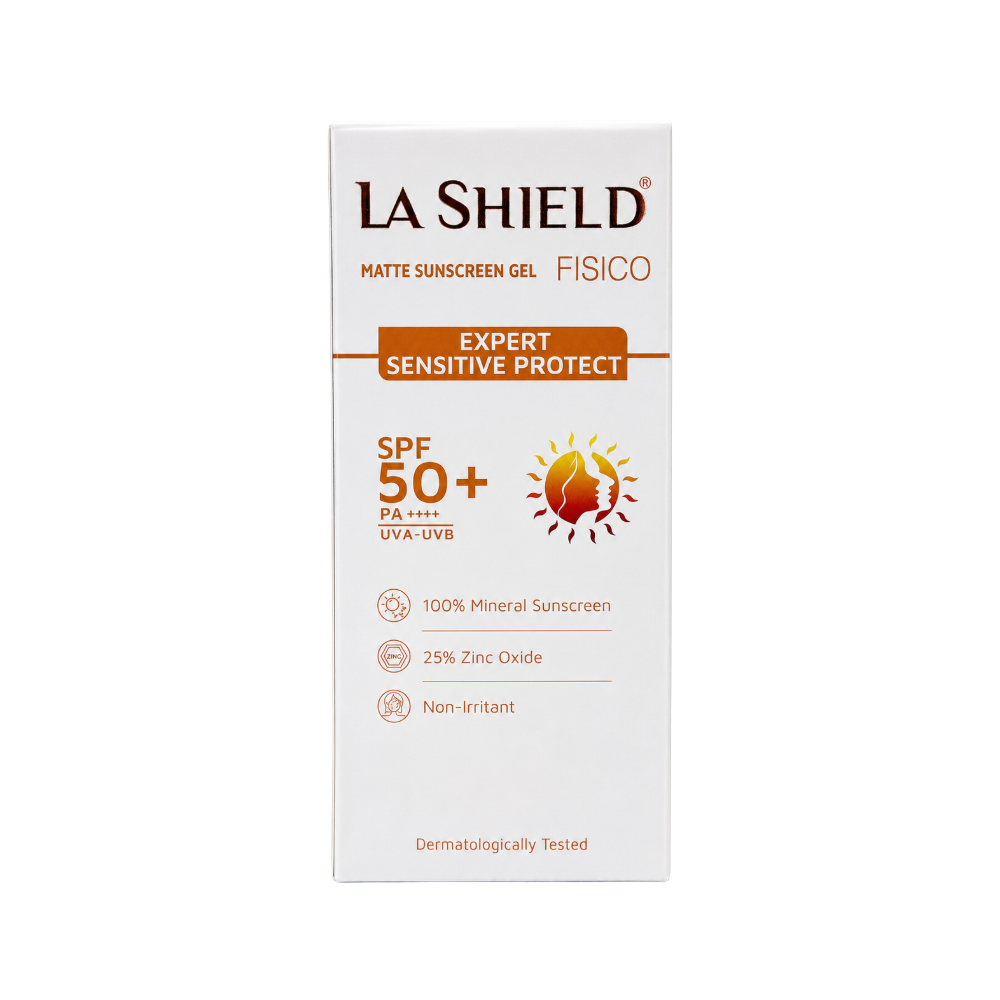 La Shield Fisico Matte Sunscreen Gel SPF 50+ PA++++ front packaging