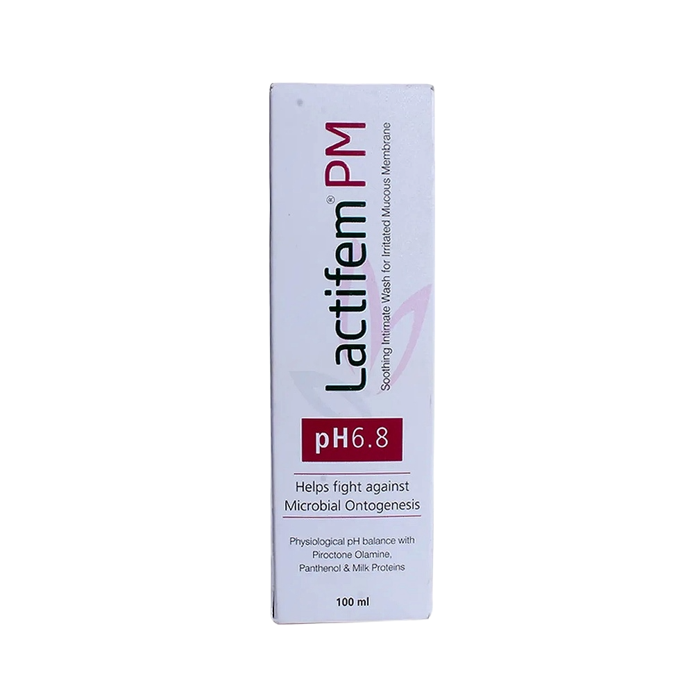 Lactifem PM skincare product packaging on a white background