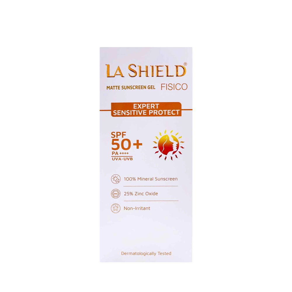 La Shield sunscreen gel packaging on a white background