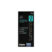 Lumacip HQ packaging for skin treatment on a white background