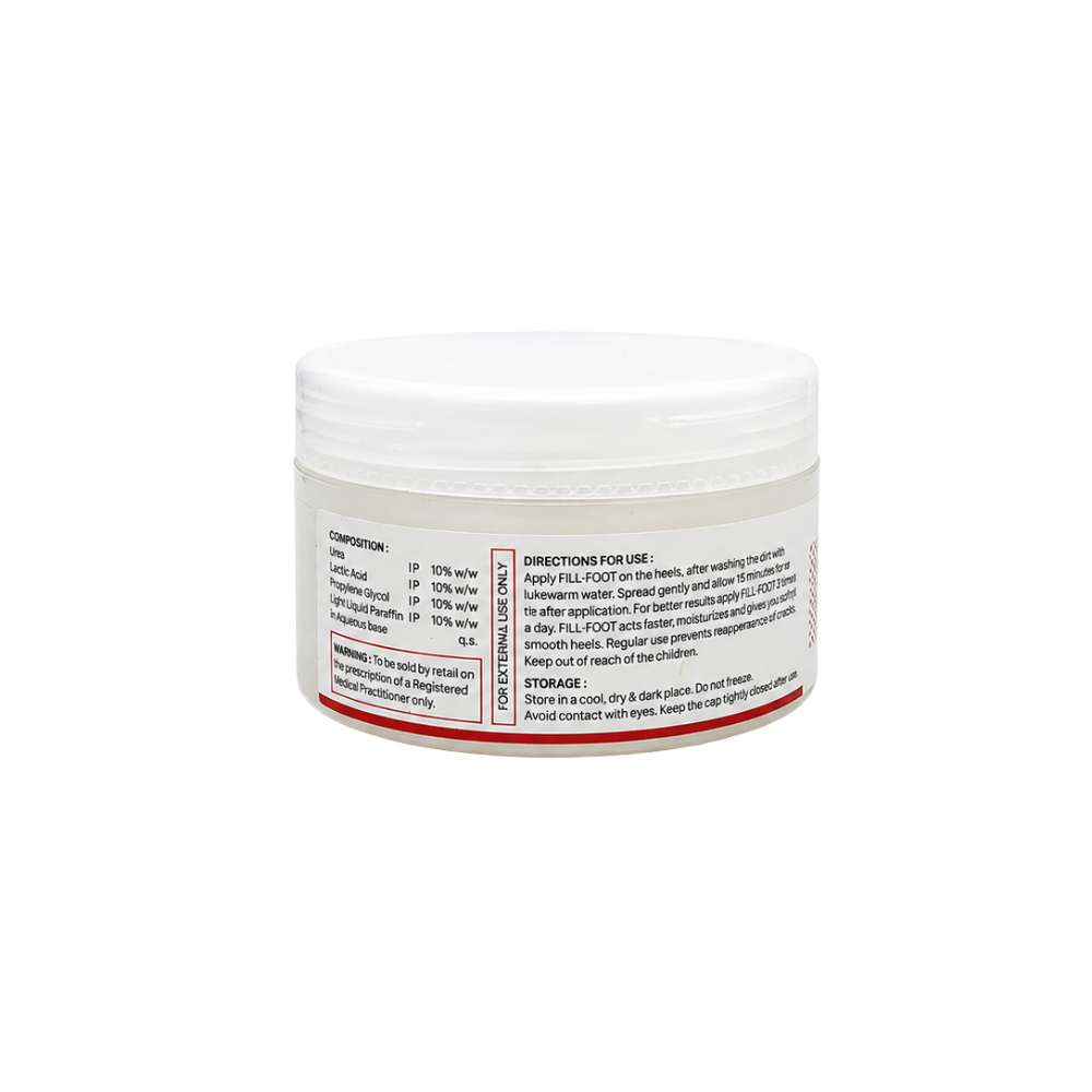 Lyra Fill-Foot Cream 40g | Urea 10% + Lactic Acid 10% Foot Cream for Dry, Rough & Cracked Heels