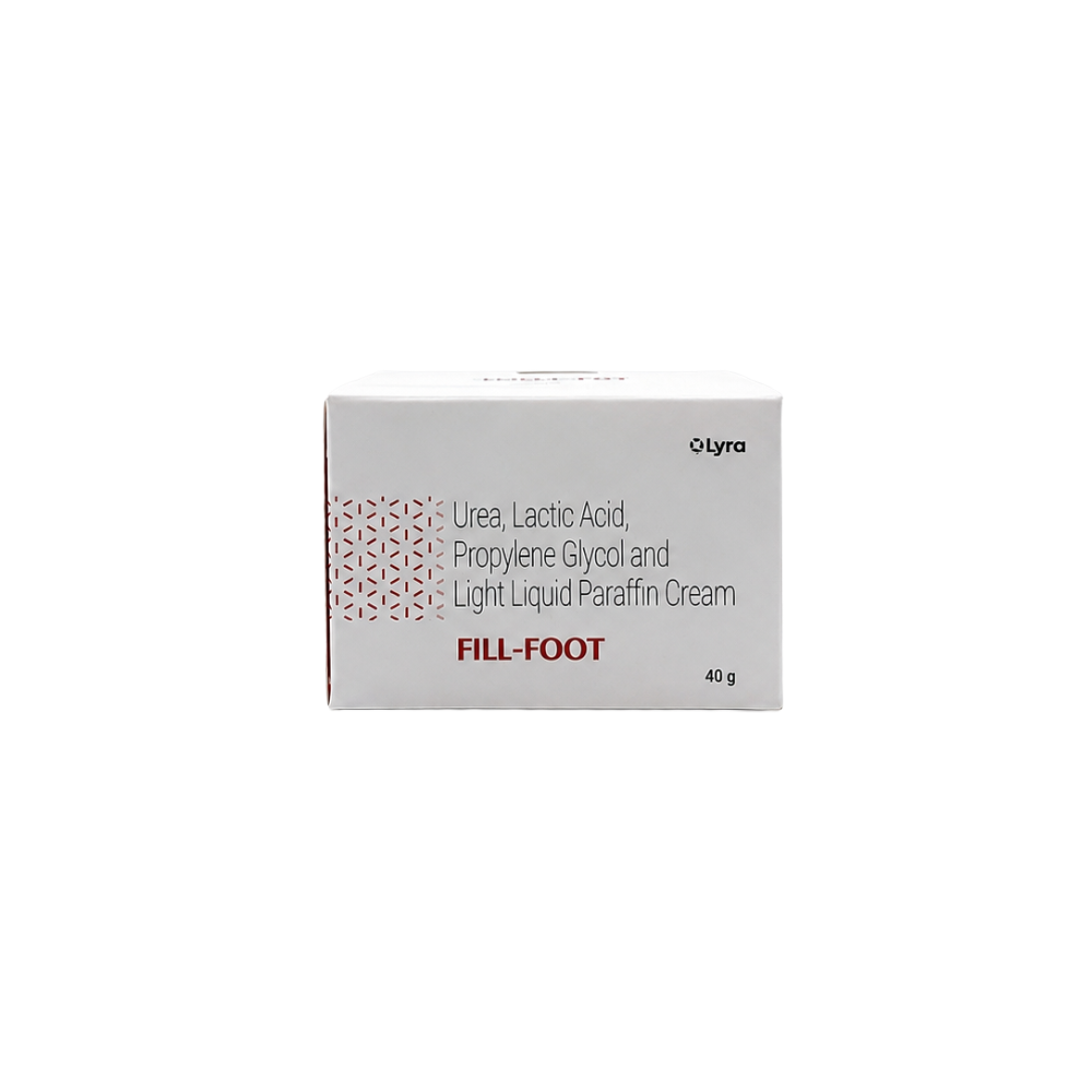 Lyra Fill-Foot Cream 40g | Urea 10% + Lactic Acid 10% Foot Cream for Dry, Rough & Cracked Heels