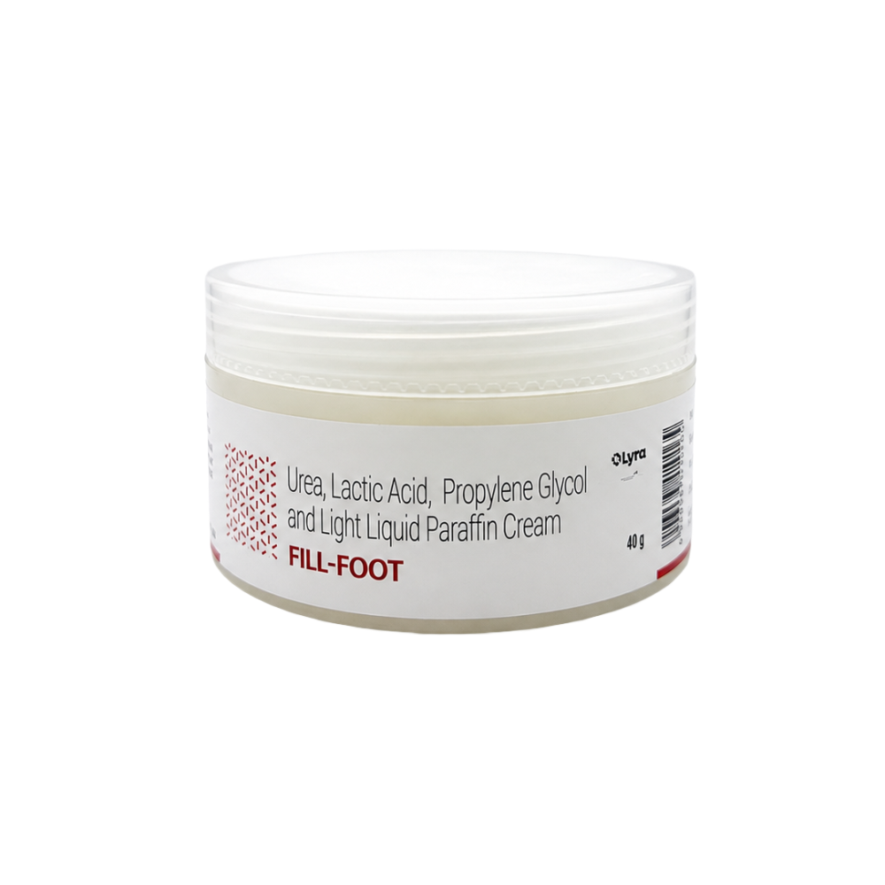 Lyra Fill-Foot Cream 40g | Urea 10% + Lactic Acid 10% Foot Cream for Dry, Rough & Cracked Heels