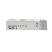 Lyrasol-2.5 Benzoyl Peroxide Gel BP 2.5% w/w 20g | Topical Acne Treatment Gel for Pimples, Acne Breakouts, Blackheads & Clogged Pores