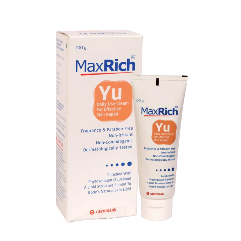 MaxRich Yu daily use cream packaging on a white background