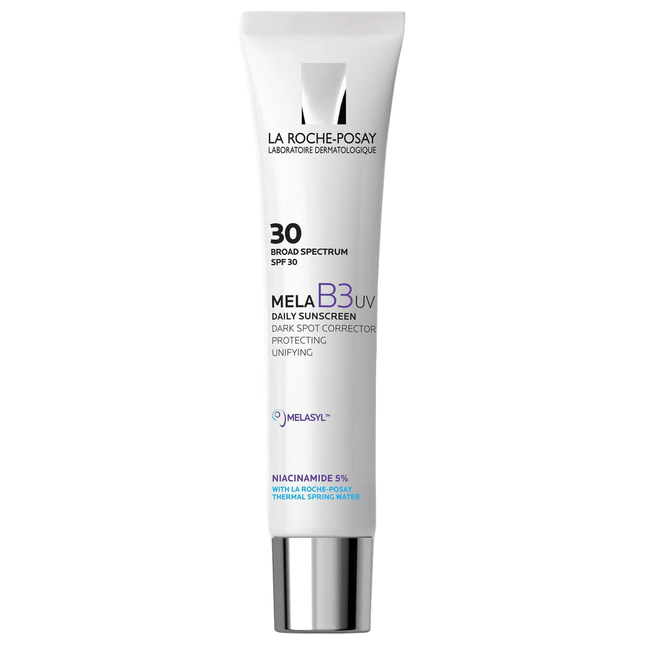 La Roche-Posay sunscreen tube on a white background