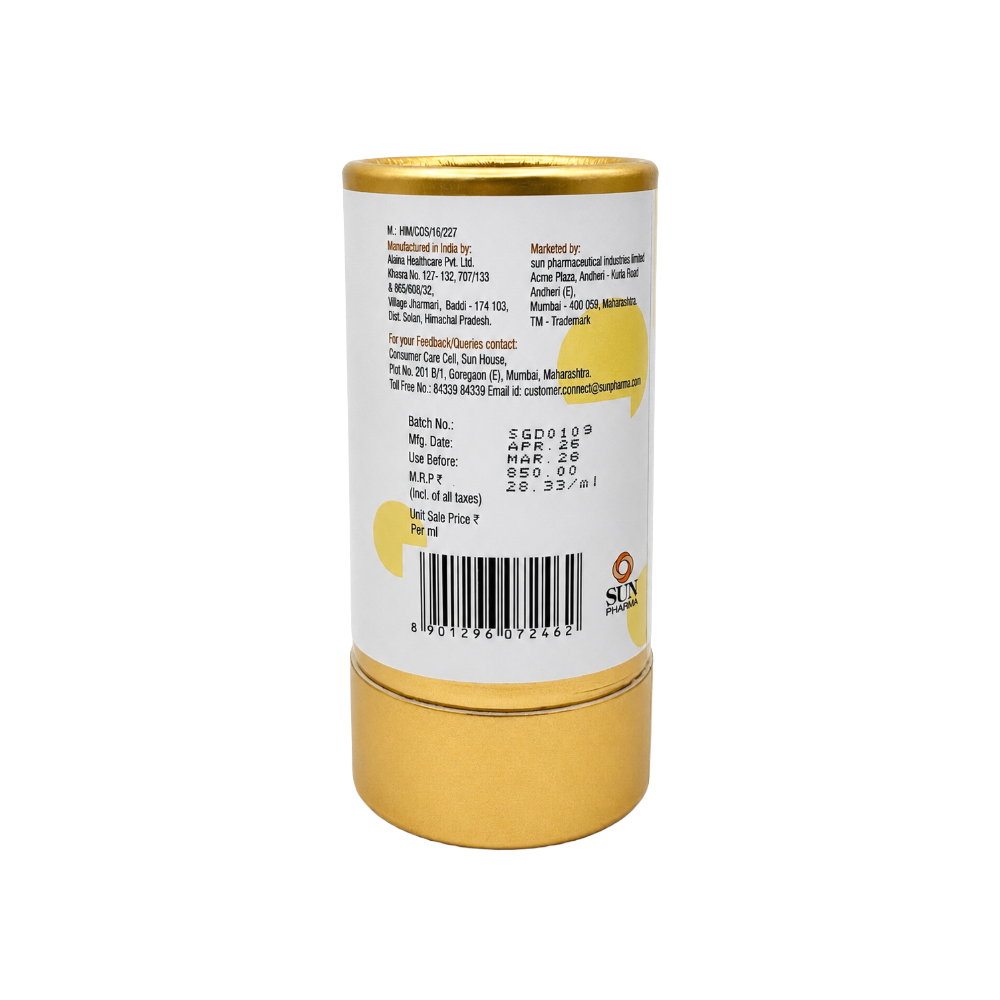 Melacis Pigment Corrector Serum packaging back view with barcode batch details and manufacturer information