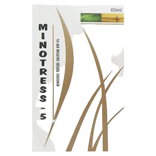 Minotress product packaging with botanical design on a white background