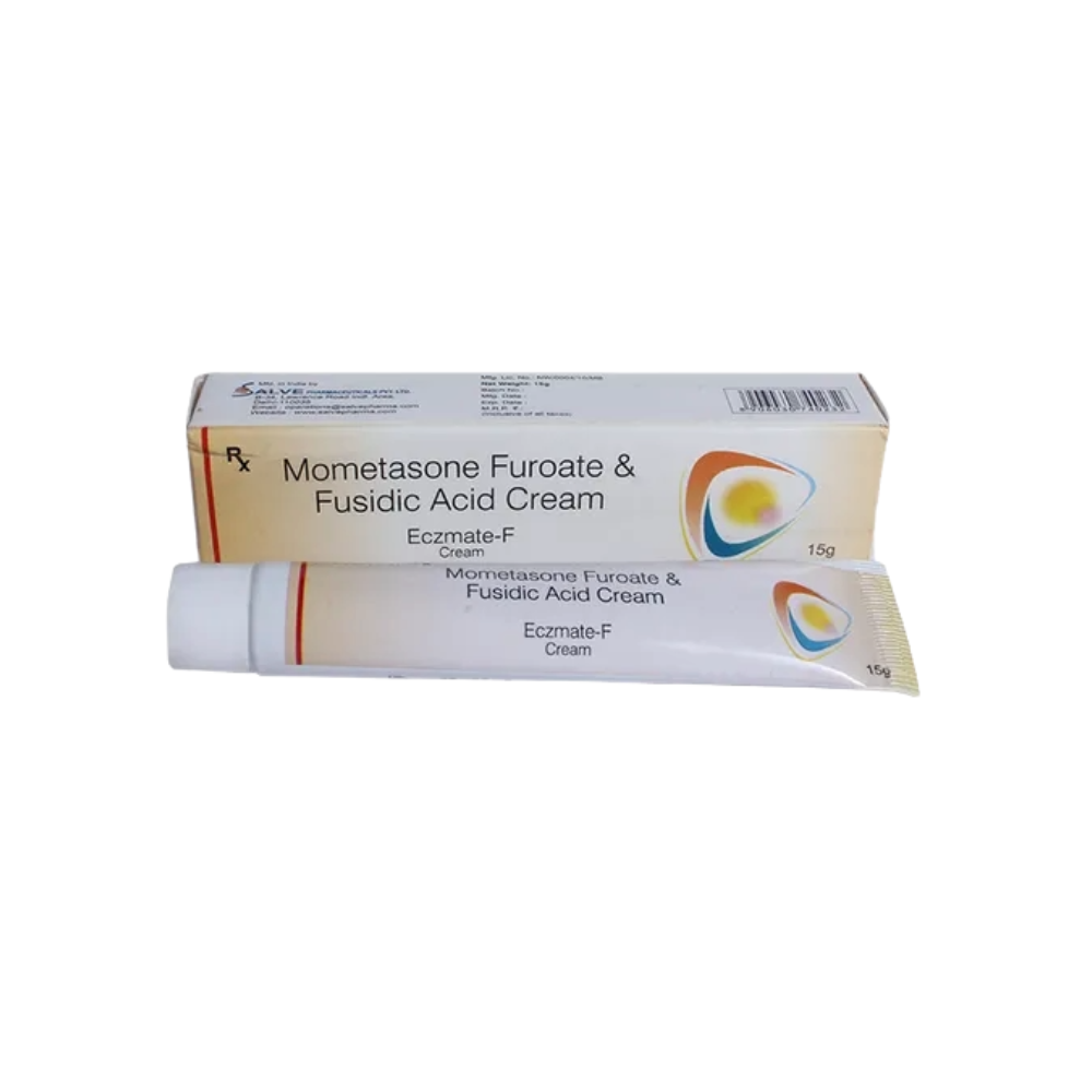 Mometasone Furoate & Fusidic Acid Cream packaging on a white background