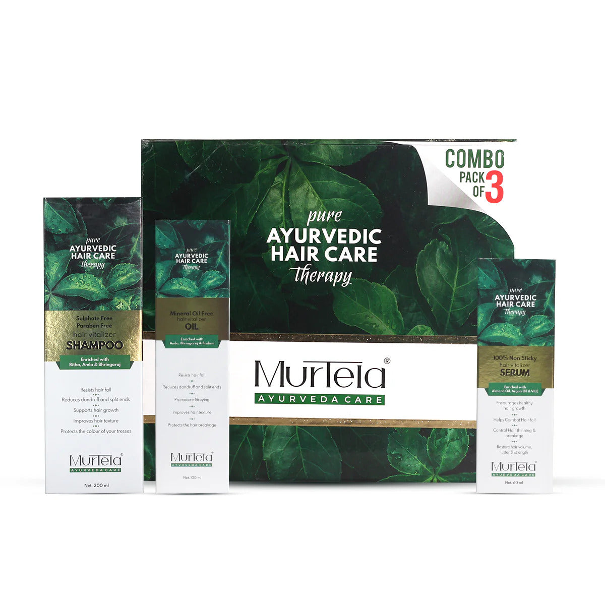 Murtela Ayurvedic Hair Care therapy combo Pack