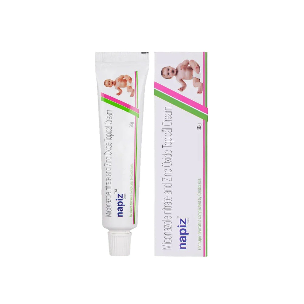 Napiz baby cream tube and packaging on a white background