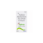 Box of Sodium Hyaluronate Eye Drops with Softvise branding on a white background