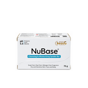 NuBase pH 5.5 cleansing and moisturizing syndet bar 75 g by Entod Beauty London for dry and sensitive skin, suitable for face and body.
