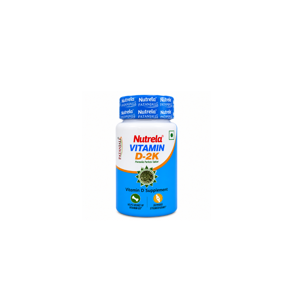 Nutrela Vitamin D2-K2 600 IU chewable Vitamin D supplement bottle containing 60 tablets