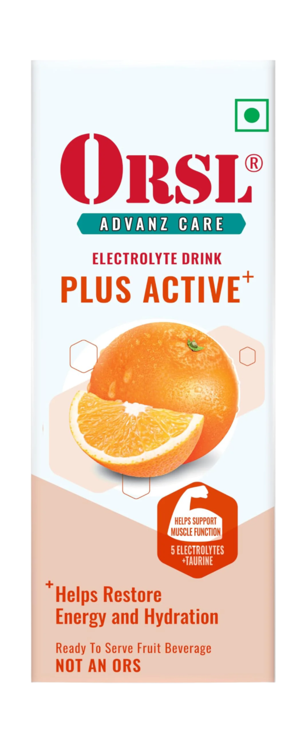 ORSL Electrolyte Plus Active+ Orange Flavour